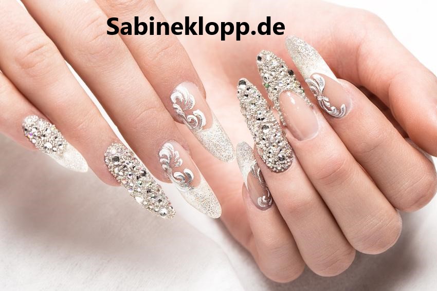 Babyboomer Glitzer Ausgefallenes Nageldesign